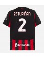 AC Milan Pervis Estupinan #2 Replika Hemmakläder 2025-26 Kortärmad